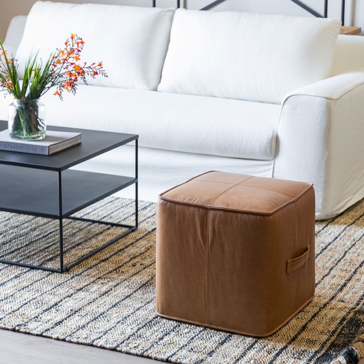 AMOBLE - Pouf Alzira Amoblé