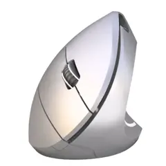 REPTILEX - Mouse Vertical Ergonómico Inalámbrico BT Recargable Gris - Gris
