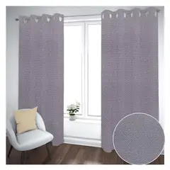 GENERICO - Cortina Black Out 2 Paños Decorativa Gris Diseño N°2 (140X230)