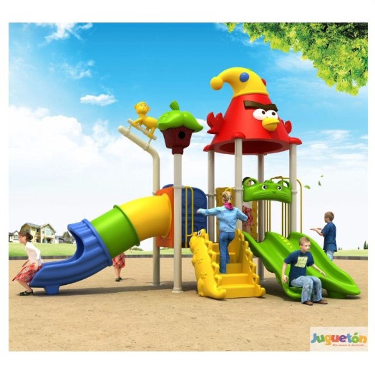 JUGUETON - Estación de Juegos Birds Dos Toboganes y Trepador