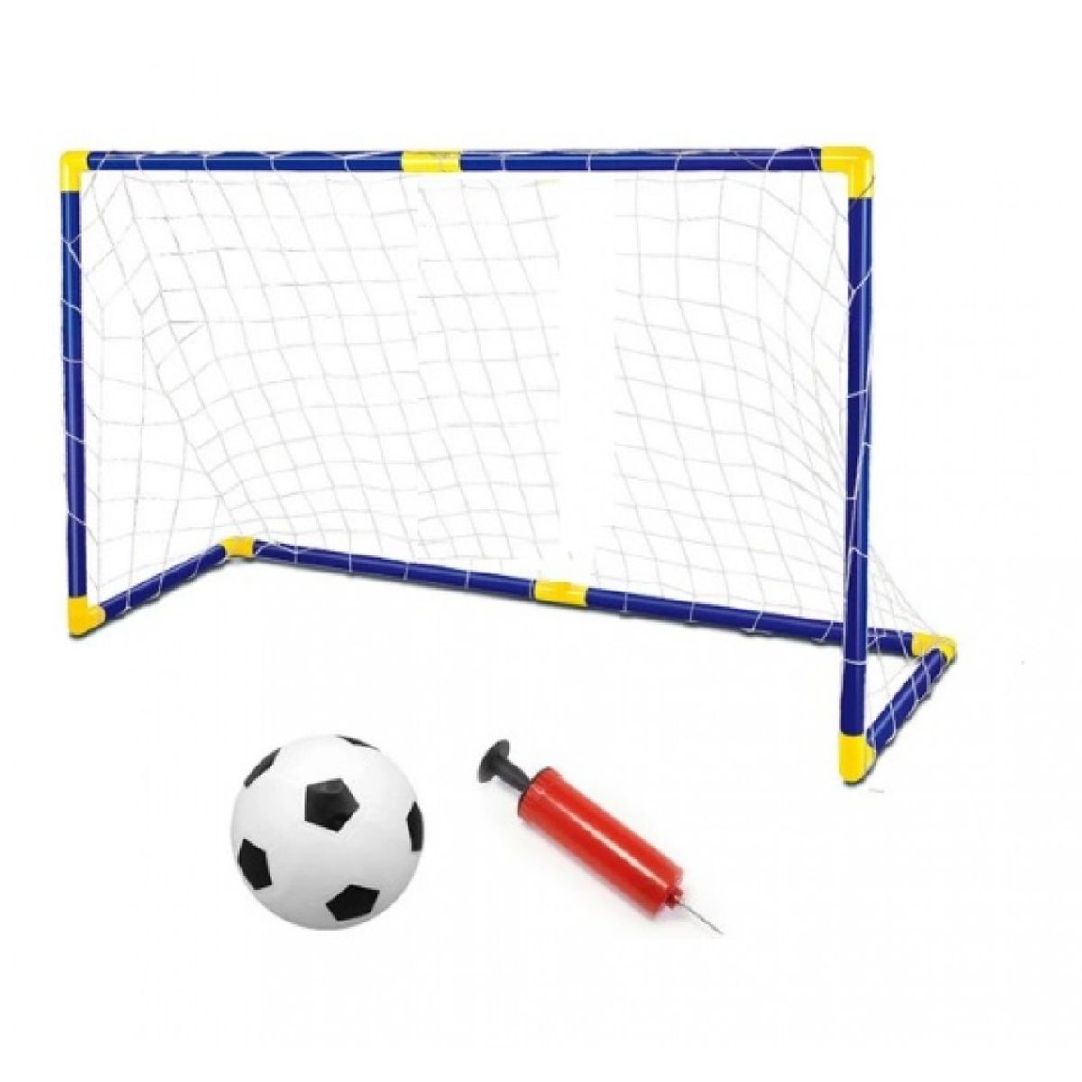 GENERICO - Arco De Fútbol Grande + Pelota + Bombín Juguete Para Niños