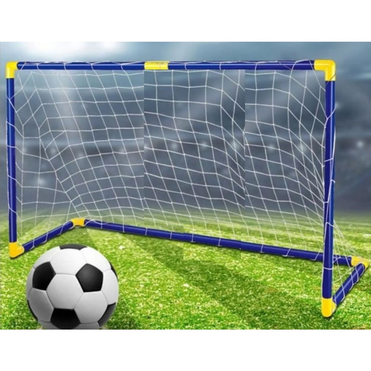 GENERICO - Arco De Fútbol Grande + Pelota + Bombín Juguete Para Niños