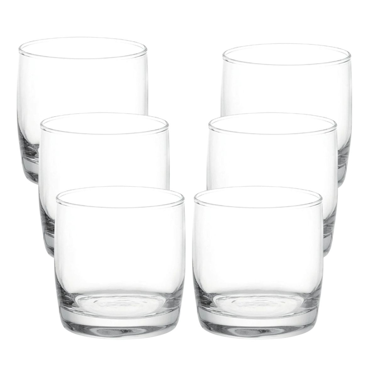 CRISTAR - Set 6 Vasos Bajos Modelo Monterrey Transparente De 296mL