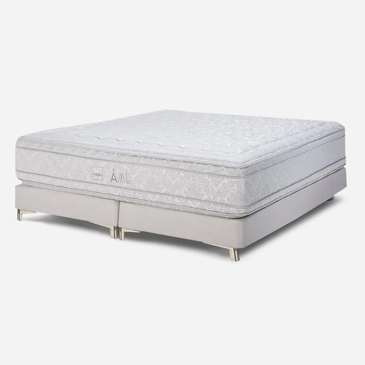 ROSEN - Box Spring Rosen Ame Gray II King 180 x 200 cm