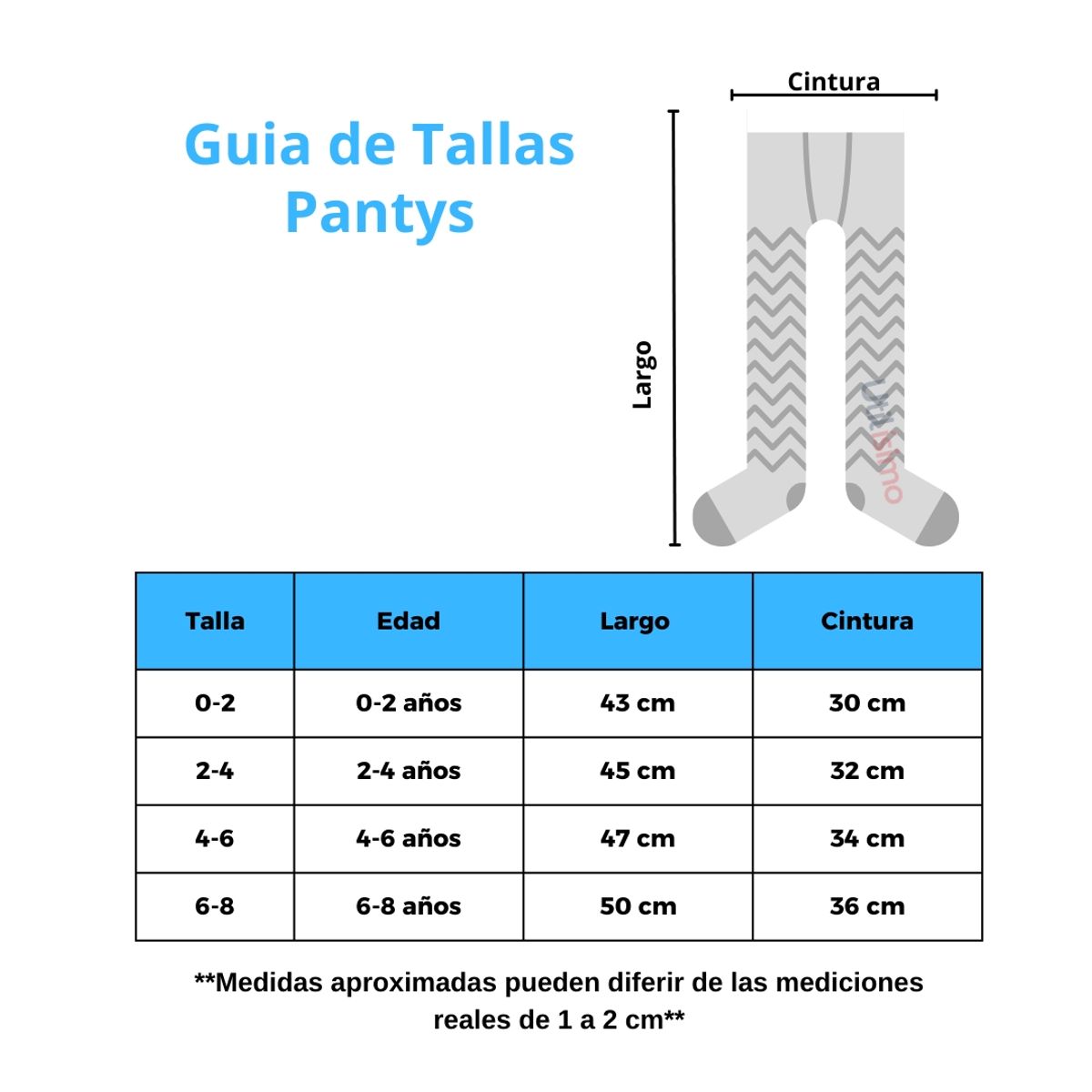 UTILISIMO - Pack 1 Panty Blanca Primera Capa Invierno Niña Ballerina