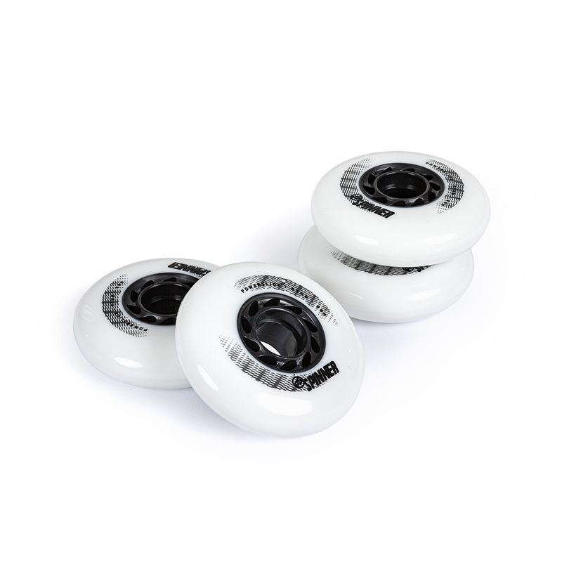 POWERSLIDE - Pack de 4 Ruedas Spinner White de 80mm/83a