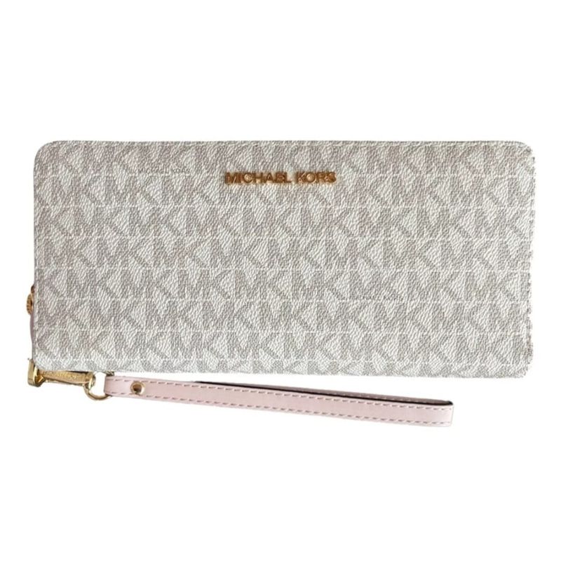 MICHAEL KORS - Billetera Michael Kors Jet Set Travel LG Continental Vainilla rosa