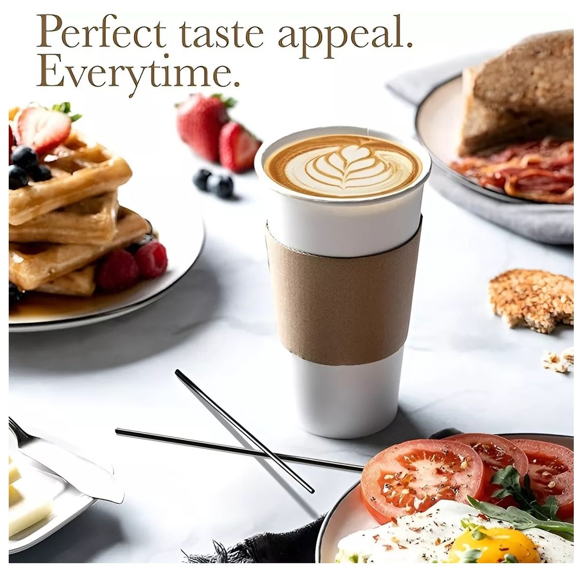 Pasteleria - Vaso Cafe Polipapel Vasos Kraft Vaso Ctapa+manga 16oz 100und