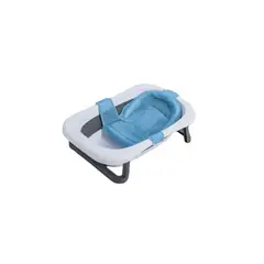 BABYMINE - Bañera Plegable Bebé Con Malla Para Baño Gris