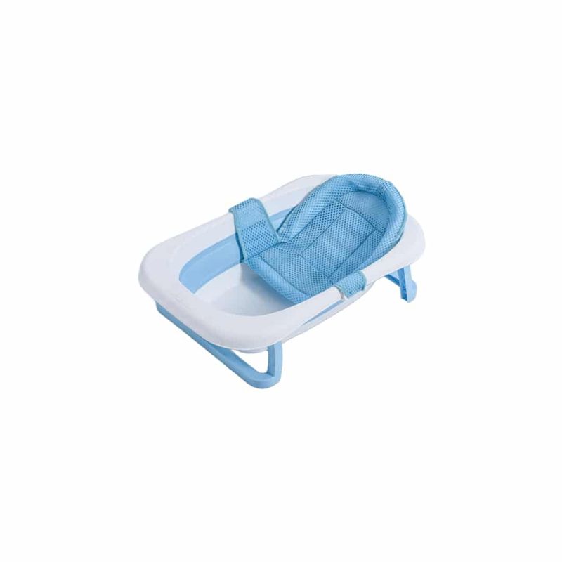 BABYMINE - Bañera Plegable Bebé Con Malla Para Baño Azul BABYMINE