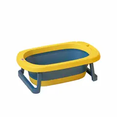 BABYMINE - Bañera Plegable Bebé Con Termometro y Mas Amarillo