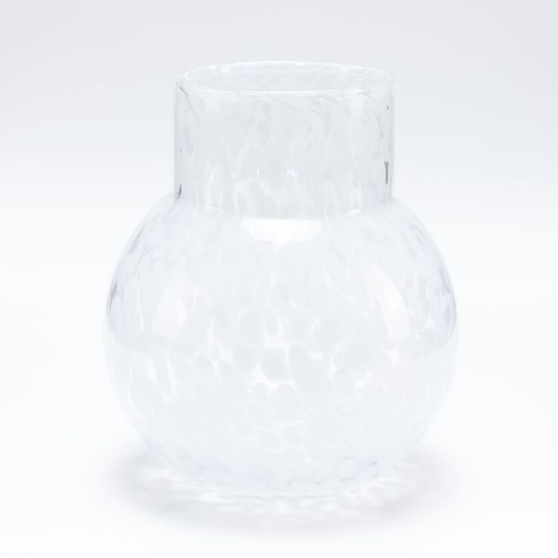 HERRERA MAISON - Florero Vidrio Circular Puntos 19X23 CM