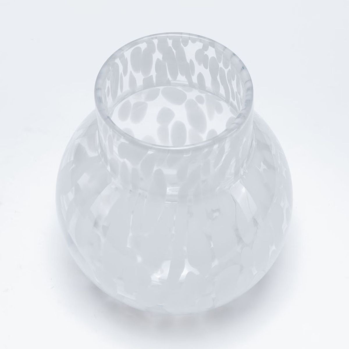 HERRERA MAISON - Florero Vidrio Circular Puntos 19X23 CM