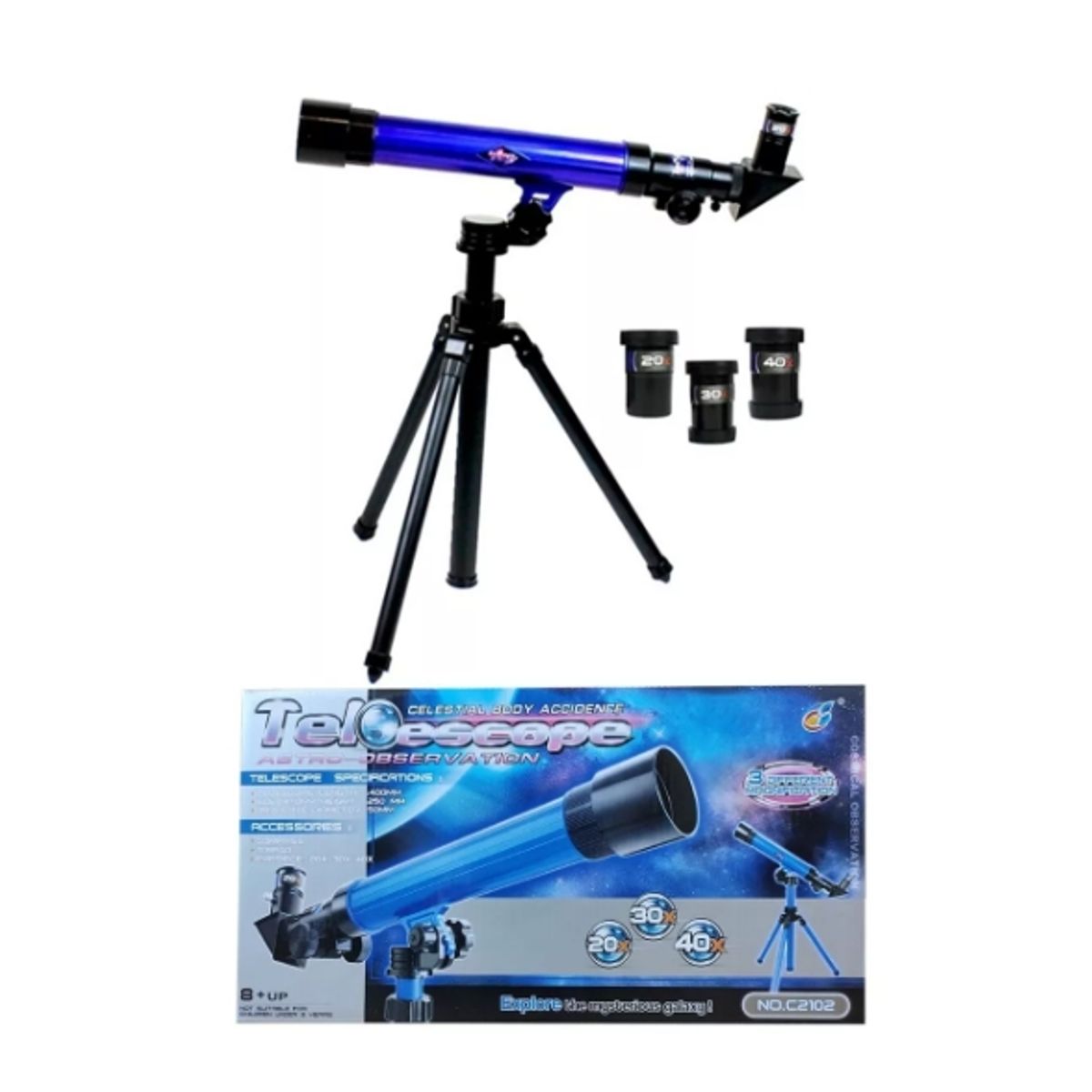 GENERICO - Telescopio Astronomico Para Niños 40x 30x 20x