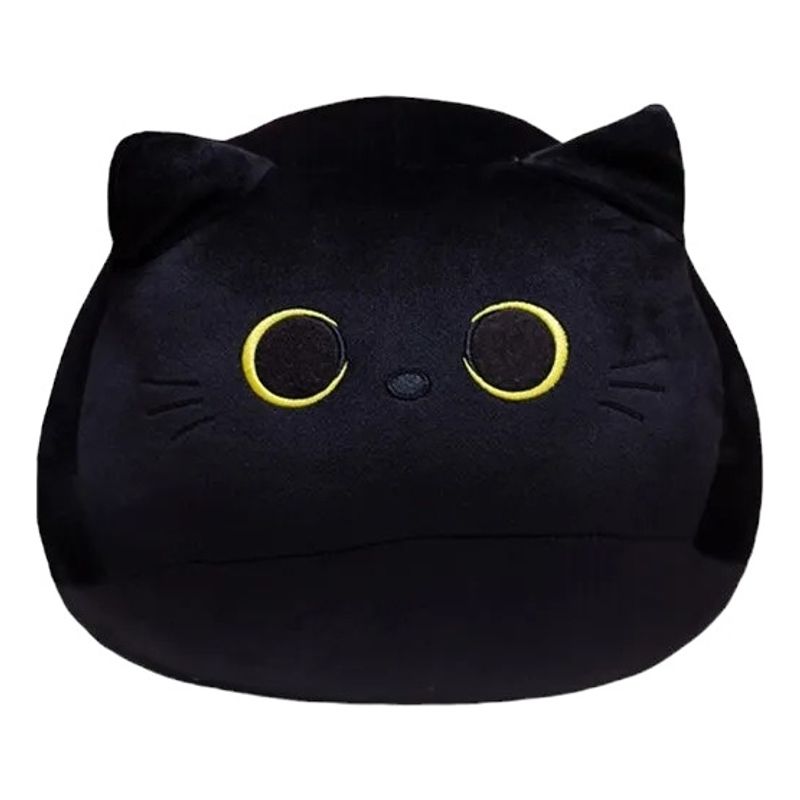 GENERICO - Gato Kawaii Gatito Bola De Peluche Negro, 20 Cm Aprox