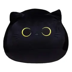 GENERICO - Gato Kawaii Gatito Bola De Peluche Negro, 20 Cm Aprox