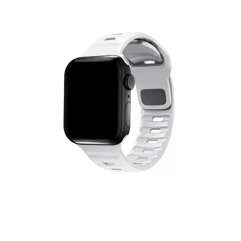 GENERICO - Correa / Pulsera Silicona Sport Apple Watch Blanca 38 - 41 Mm