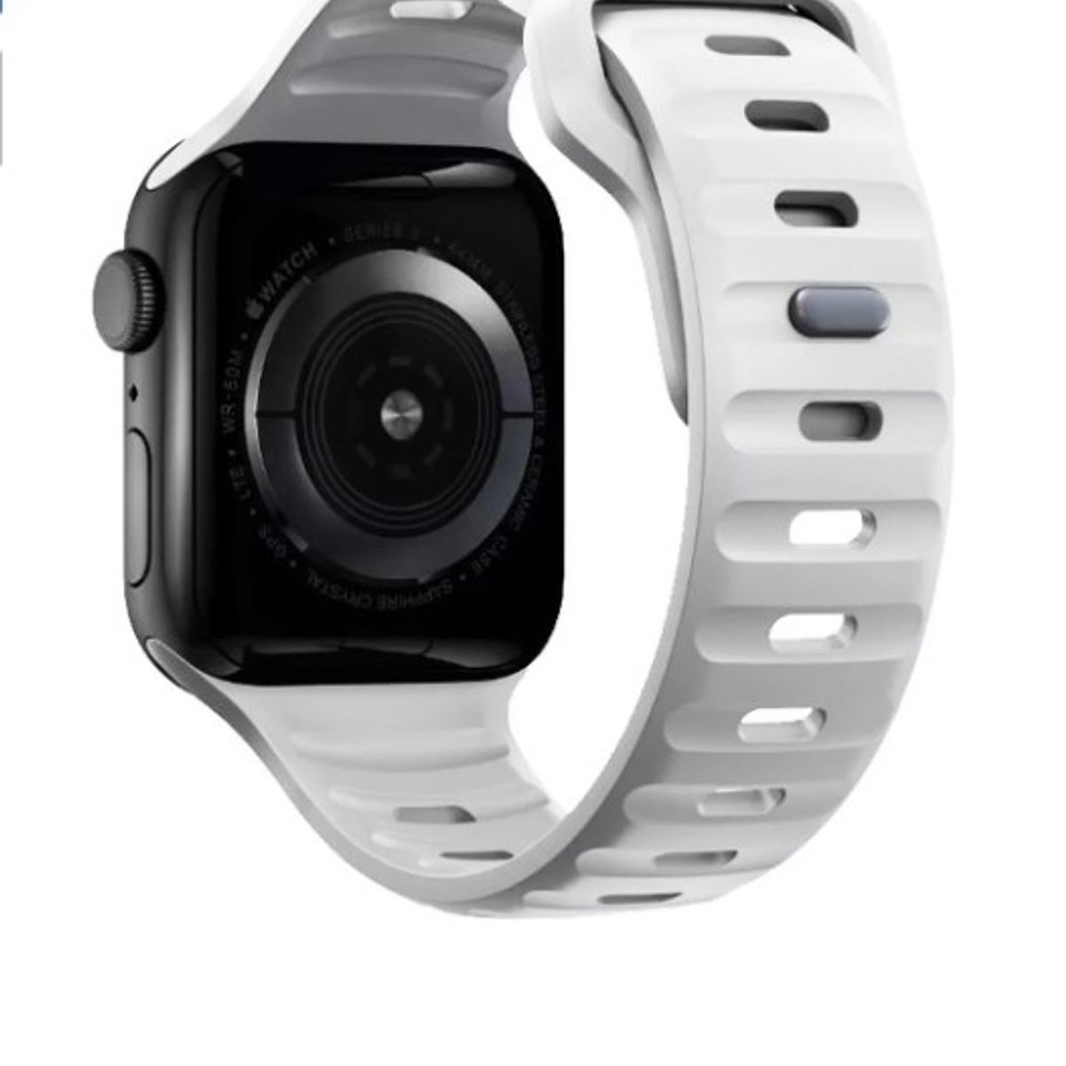 GENERICO - Correa / Pulsera Silicona Sport Apple Watch Blanca 38 - 41 Mm