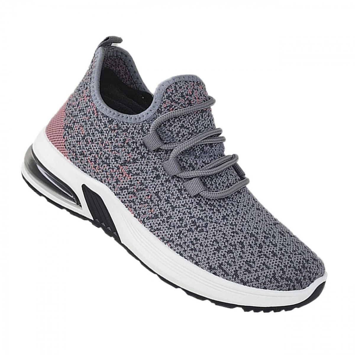 GENERICO - Zapatillas Deportivas Air Running Mujer Gris/Rosa 3206