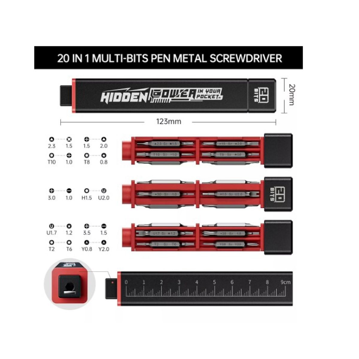 GENERICO - Set Destornillador De Precision Mini Juego 21 Piezas Negro