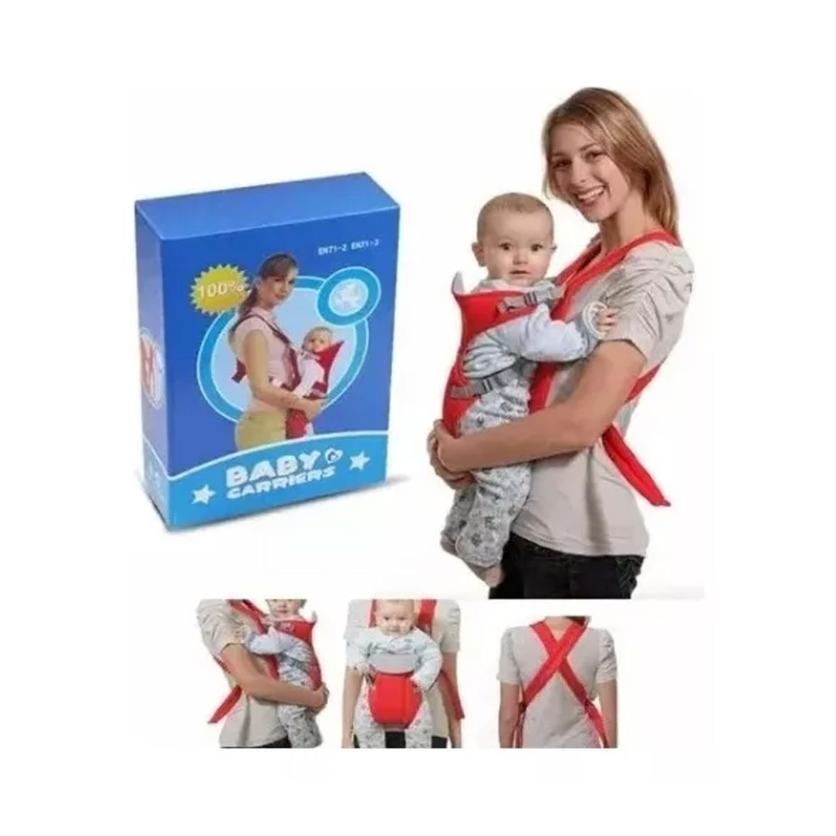 GENERICO - Mochila Porta Bebe Arnés Infante De Algodón Orgánico