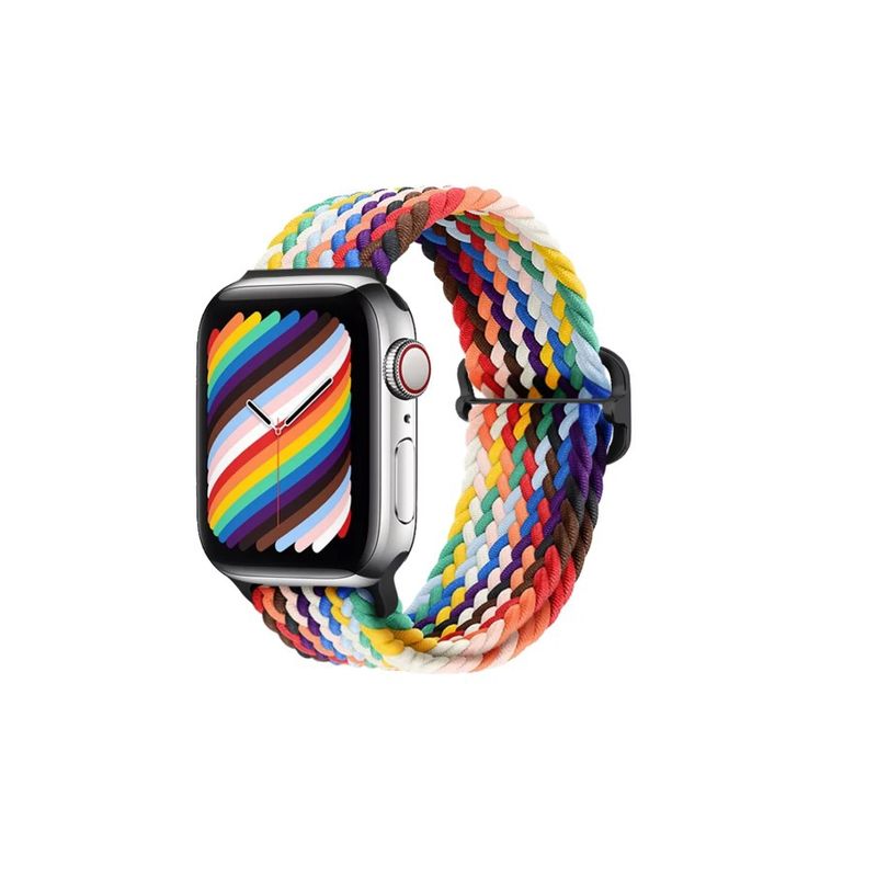 GENERICO - Correa Trenzada Compatible Iwatch Apple Watch 384041mm Arcoiris