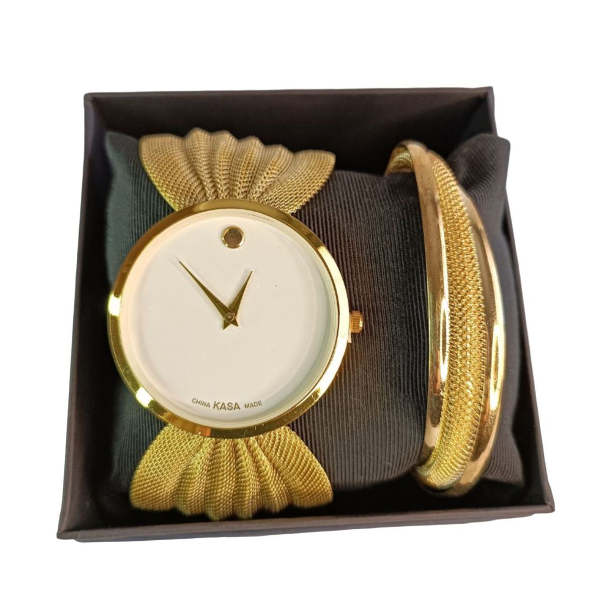 GENERICO - Reloj y pulsera elegante de lujo moderno malla mariposa para mujer