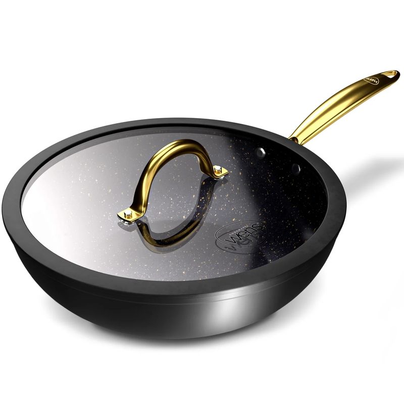 WENS - SARTÉN WOK CON TAPA 28 CM GOLDEN SERIES