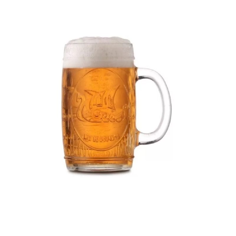 GENERICO - 4 Vasos Cerveceros / Shoperos 480ml Vikingos Color Transparente
