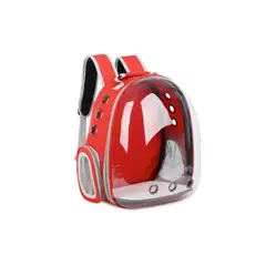 GENERICO - Mochila Transportes Perros Gatos Rojo Y Plato Colores