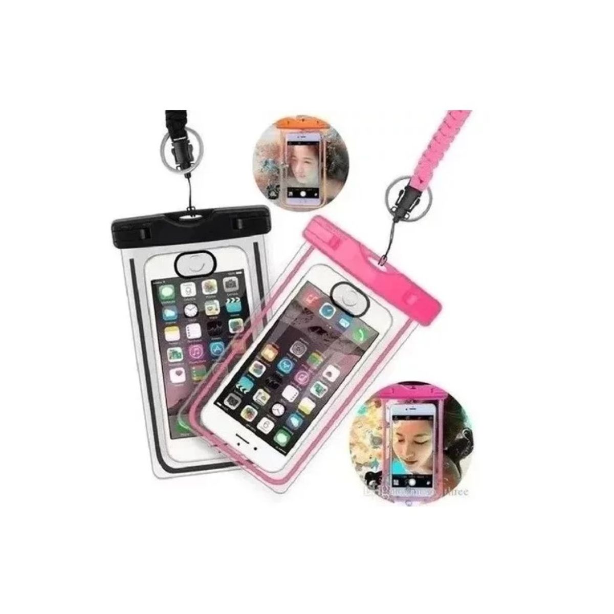 GENERICO - Pack X2 Fundas Porta Celular Impermeable Protector Anti Agua