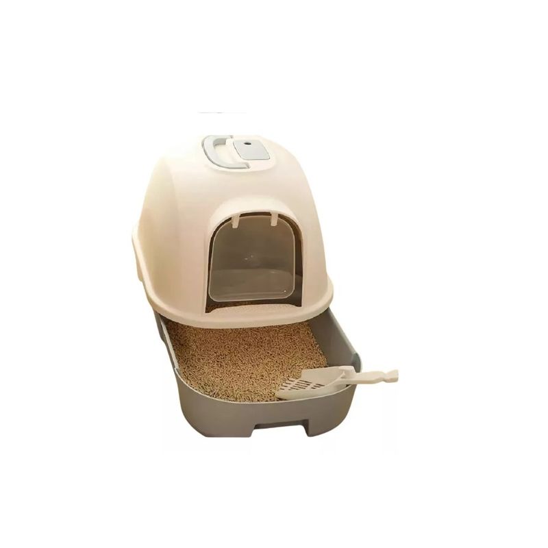 GENERICO - Caja Arenero Baño Sanitario Cerrado Gato Extra Grande Xl.