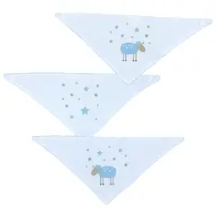 TUYO PRINT - Set 3 Baberos - Bandanas - Ovejita Celeste -