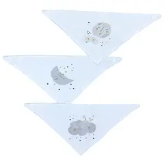 TUYO PRINT - Set 3 Baberos - Bandanas - Luna -