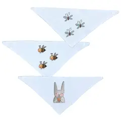 TUYO PRINT - Set 3 Baberos - Bandanas - Conejito -