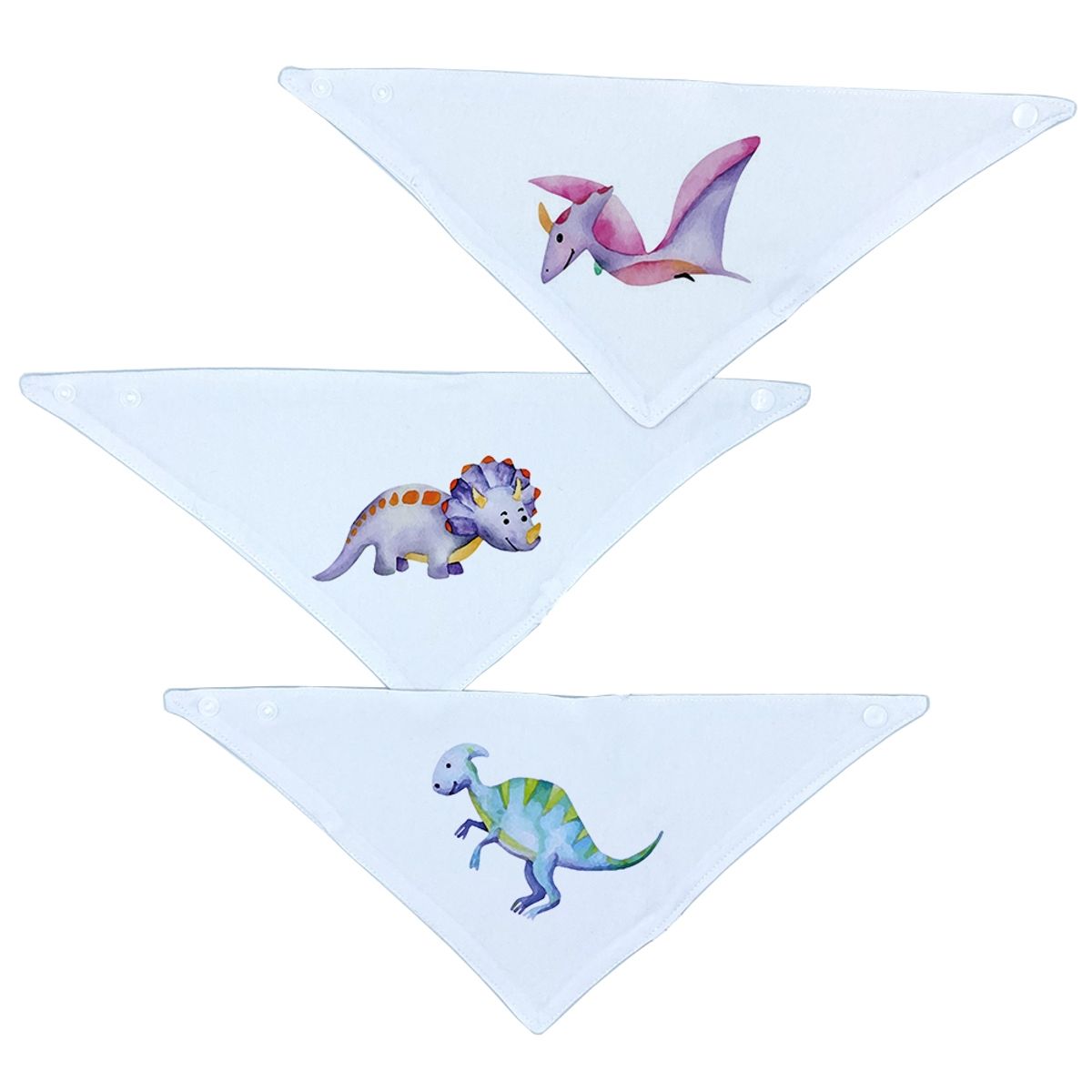 TUYO PRINT - Set 3 Baberos - Bandanas  Dinosaurio - Tuyo Print