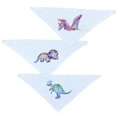 TUYO PRINT - Set 3 Baberos - Bandanas Dinosaurio -