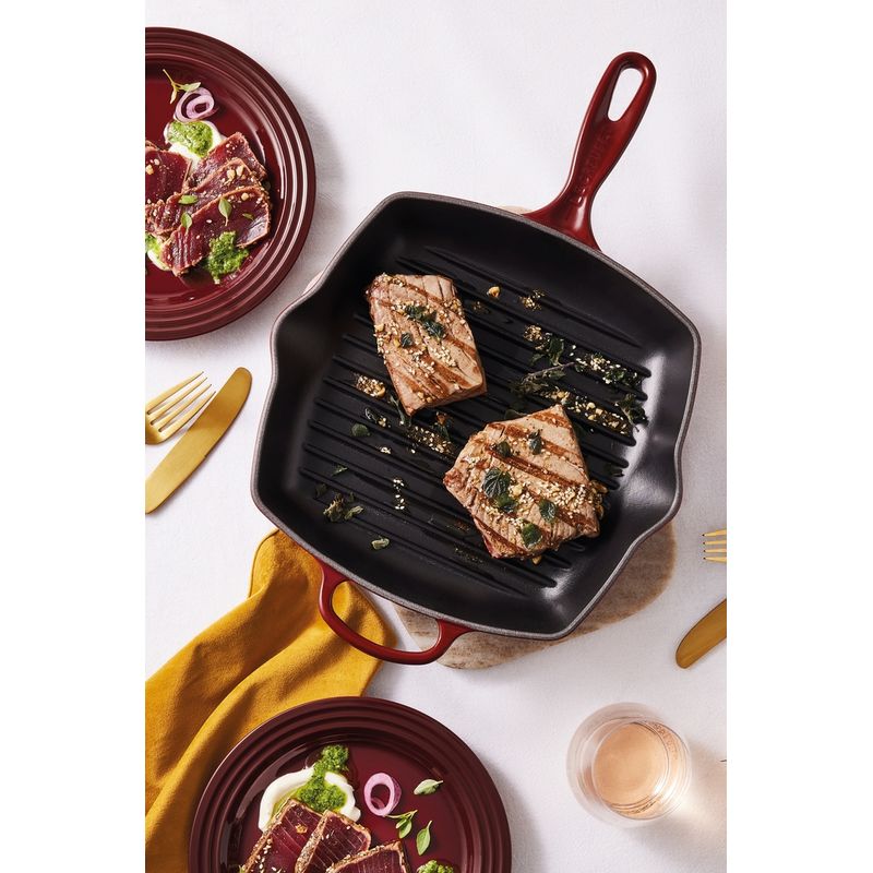 LE CREUSET - Skillet Grill Cuadrada Signature 26cm Rhone