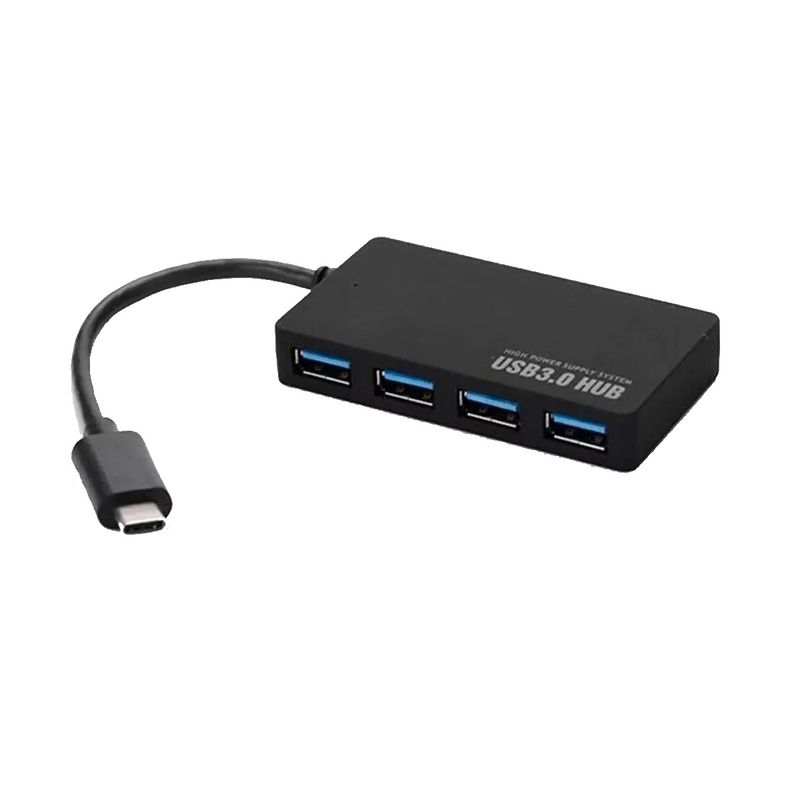 GENERICO - Adaptador Hub USB-C 3.1 a 4 Puertos USB 3.0 MacBook Pro