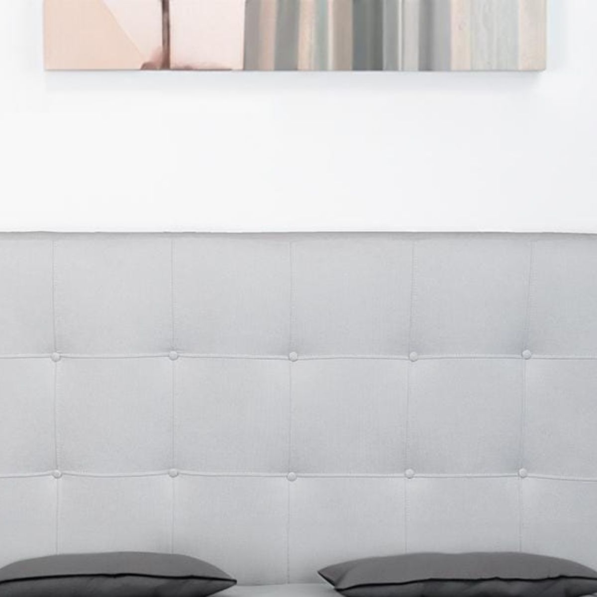 MUEBLES NEW - RESPALDO DOS PLAZAS LINO GRIS