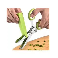 GENERICO - Tijera Multifuncional Para Cocina Verduras Hierbas 5hojas