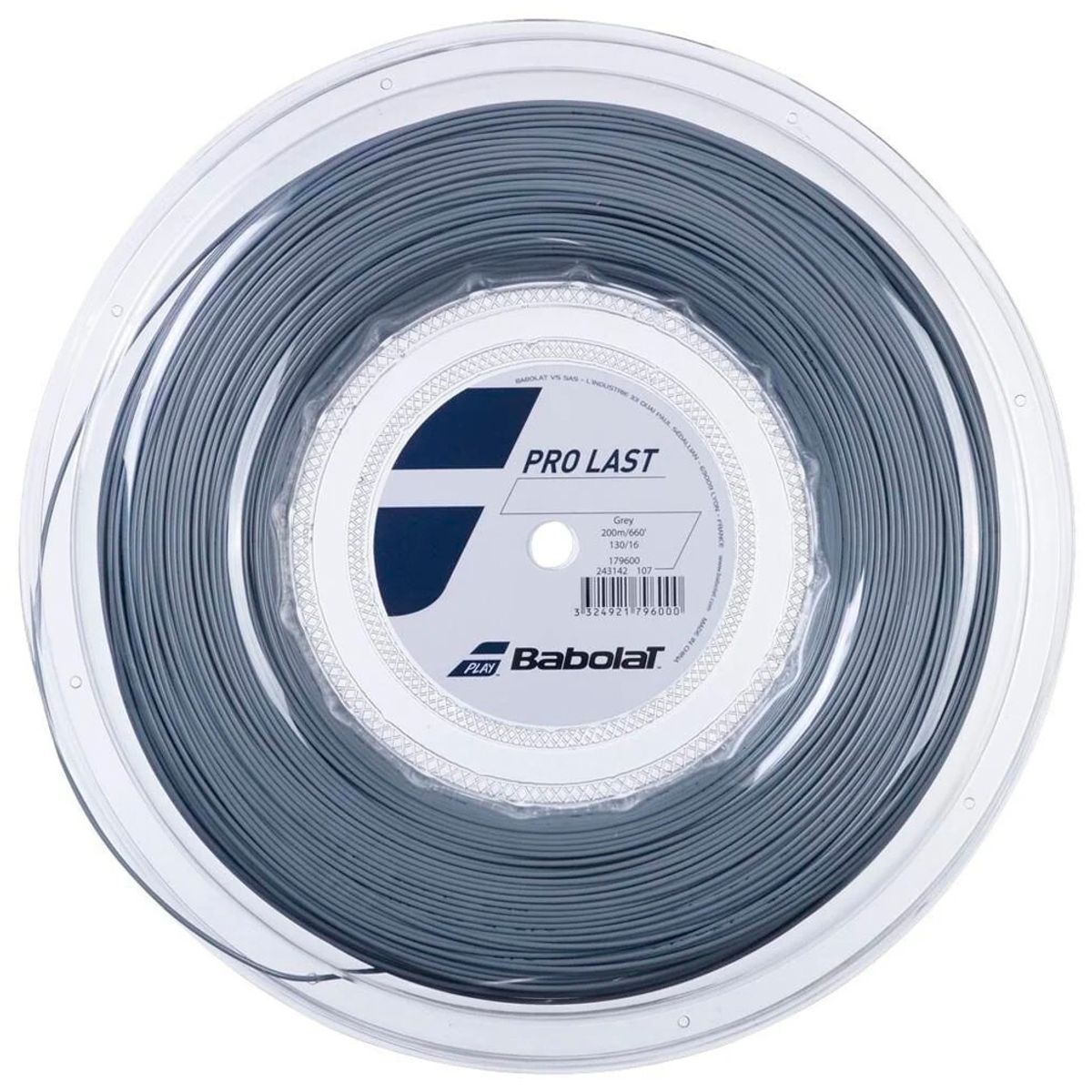 BABOLAT - CUERDA TENIS BABOLAT PRO LAST 1.30 X 200 MTS - GRIS