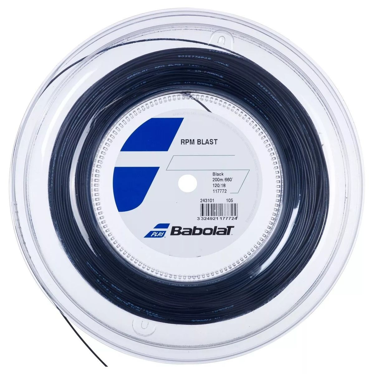 BABOLAT - CUERDA TENIS BABOLAT RPM BLAST 1.20 X 200 MTS (NEGRO)