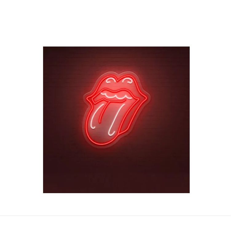 GENERICO - Letrero Led Neón Rolling Stone Rock 50x45cm Luminoso