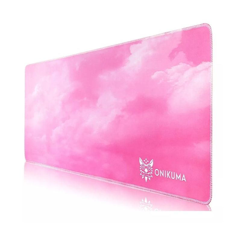 GENERICO - Mouse Pad Gamer Rosado 80x30cm Antideslizante Borde Cosido