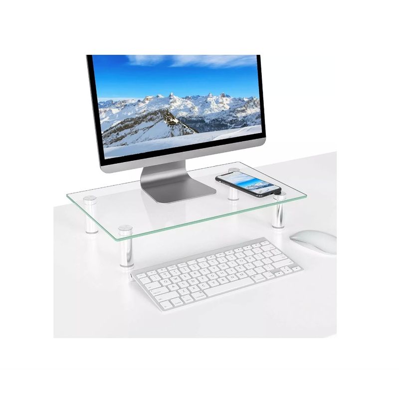 GENERICO - Base Soporte Elevador Vidrio Monitor Pc Notebook 40×24cm