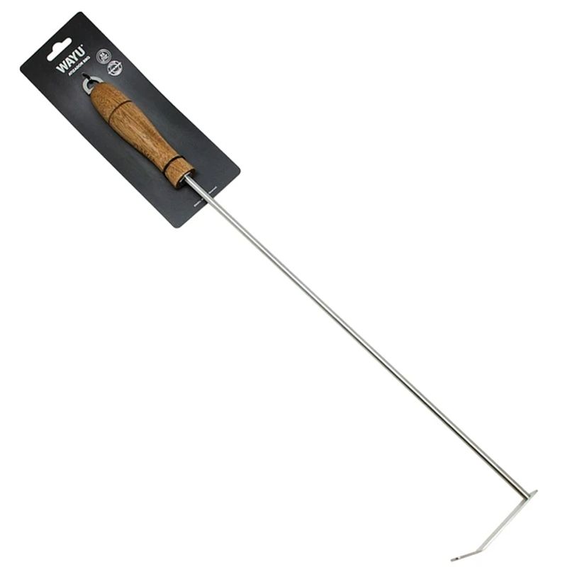 WAYU - Atizador 50cm Wayu Parilla Asado Metalico Mango Madera Bbq