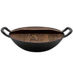 WAYU - Disco Hierro Fundido 32cm Con Tapa Asado Parrilla Cocina