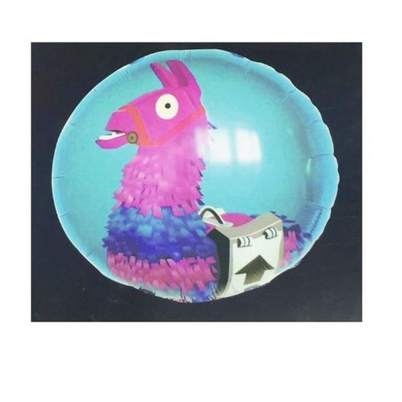 GENERICO - Globo Llama Color Celeste Rosa 45X51 Cm