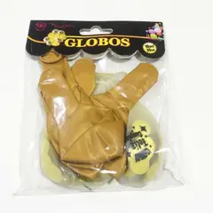 GENERICO - Globos Con Confeti Color Mostaza 10 Unidades